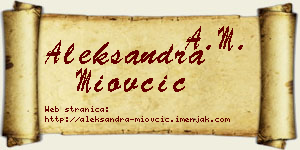 Aleksandra Miovčić vizit kartica